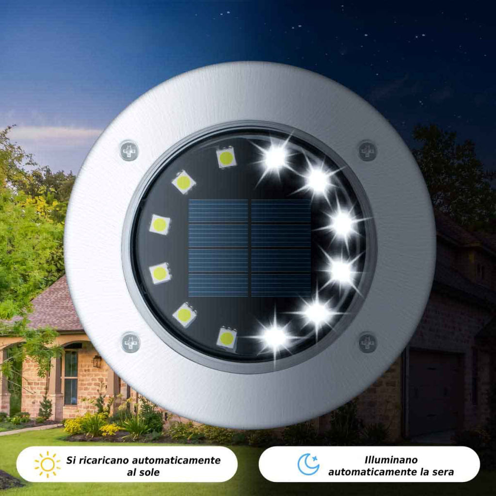 Solar Disk Lights 8x1 benefici